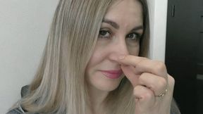 Twist your finger in your nostril gently back and forth as you clean your nose out WMV HD 720p