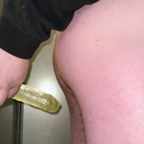 Sissy Camilla being naughty in public toilet stall. Pt1