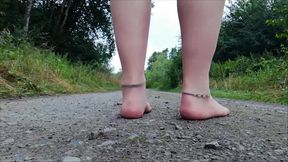 Nylon Feet Take a Walk in Nature