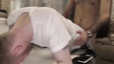 Dude is tied up, fucked and filmed by some kinky guys