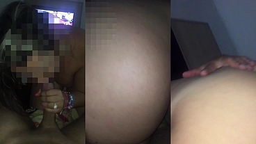 Mi madrastra me da una mamada hardcore y termina montando mi polla