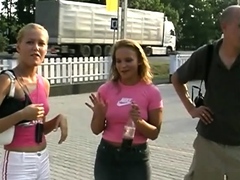 Busty amateur blonde banged in public outdoor