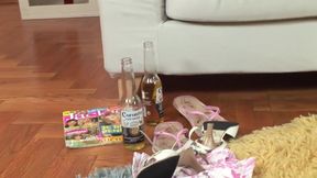 Lesbian Teens Play with a Dildo in the Pussy