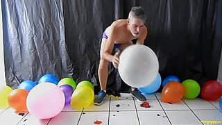 Balloon Play With Horny Gay Dilf Richard Lennox