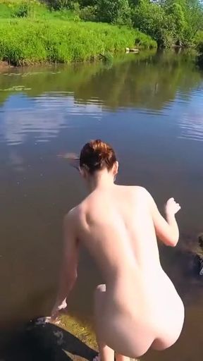 Stunning moment from &quot;I Accidentally Met This Country Beauty After School And Fucked Not Far From Her Home&quot;