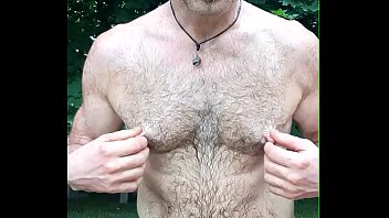 Outdoor naked shower