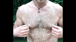 Outdoor naked shower