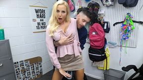Hot - Buxom Blonde Milf Sophia West Gets Stripped And Cavity Searched In The Backroom