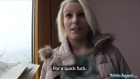 Public Sex Hot blonde Lucy Shine takes cash for sex