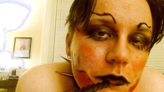 Painted Superslut Tongues Aphrodesiac Then Wrecks Its Make-Up-Unedited