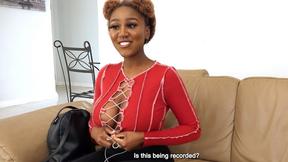 ”Huge tits African hottie is introverted on video but he had more Cameras”