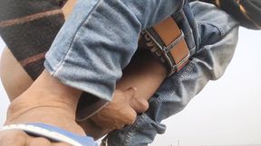 Indian Big Cock Cumshot in Public Open Area.