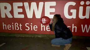 exploding the balloons outside