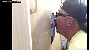Amateur gloryhole gaydaddy sucking and wanking dick