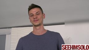 tommy cabrio flexes his muscles while stroking his hard cock slowly!
