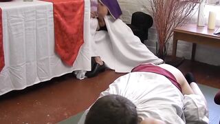 THREE CHOIR BOYS WARM UP THEIR BUTTS FOR A SERENADE OF DEEP anal DEVOTION