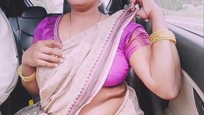 Indian aunty car sex with son in law long drive for fucking. Telugu dirty talks.