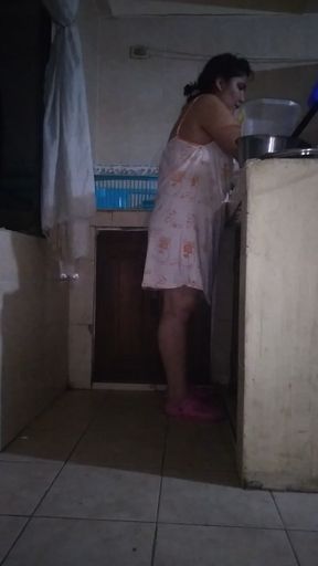 The Boss Comes Into the Kitchen to Butt Me