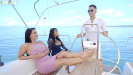 Only Gold Digger by Only3x - Busty Honey Demon and Kesha Ortega awesome threesome in the boat