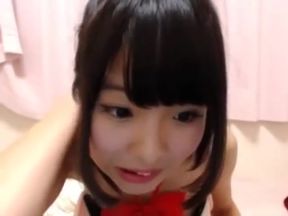 Petite Asian teen plays solo, webcam confession