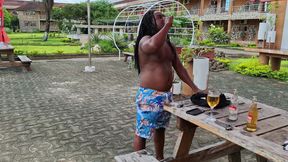 Sperm Floating in the Pool, Hard Sex in the Water, Double Orgasm