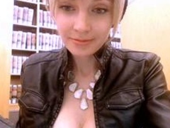 Amateur blond girl with big boobs getting fucked