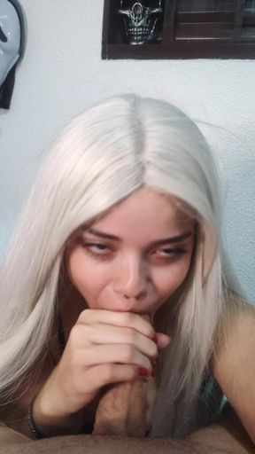 Taboo Spell Wellington Lost Control in the Intense Blowjob and Came in the Witch's Mouth