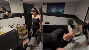 Slave Is Fed with Bananas