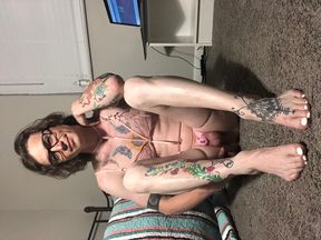 Sissy Tessa jerks you off with her feet! Footjob JOI