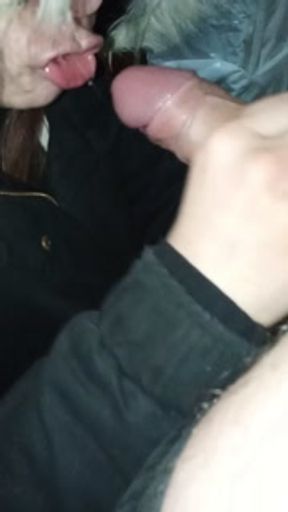 Blowjob in the basement...