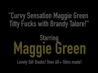 Curvy Sensation Maggie Green Titty Bangs with Brandy Talore!