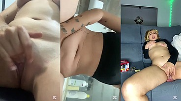 Corridas y pajas de rubia influencer