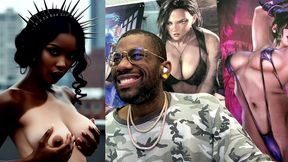 beautiful white chocolate ebony babe being a fucking cock tease, ai generated