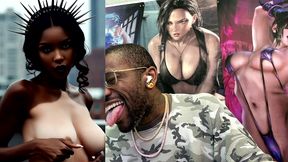 beautiful white chocolate ebony babe being a fucking cock tease, ai generated