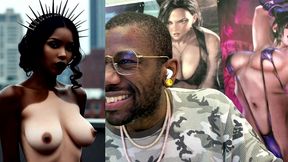 beautiful white chocolate ebony babe being a fucking cock tease, ai generated