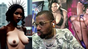 beautiful white chocolate ebony babe being a fucking cock tease, ai generated