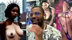 beautiful white chocolate ebony babe being a fucking cock tease, ai generated