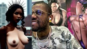 beautiful white chocolate ebony babe being a fucking cock tease, ai generated