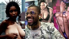 beautiful white chocolate ebony babe being a fucking cock tease, ai generated