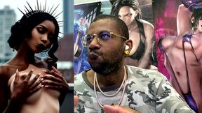 beautiful white chocolate ebony babe being a fucking cock tease, ai generated