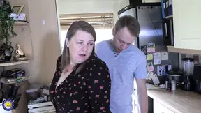 Mature busty stepmom gets anal sex from young stepson