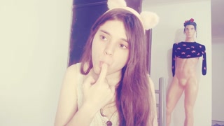 Smelling my panties - MEOW-Be my owner ;)