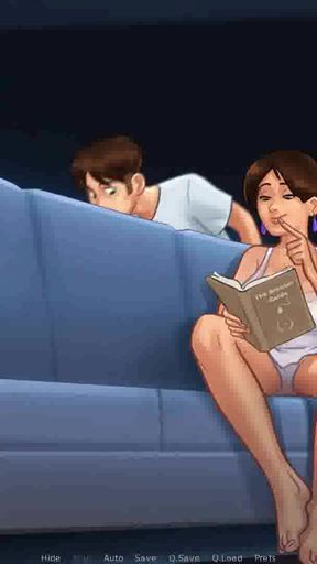 Iconic moment from &quot;Summertime Saga: Horny MILF Got Caught Masturbating On The Sofa - Ep152&quot;