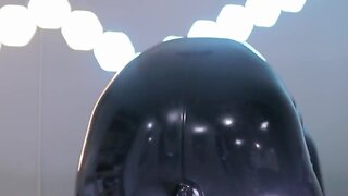 Masturbation in a skin-tight catsuit