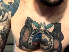 Fascinating tattoo Lil' Buddy masturbating Part 1