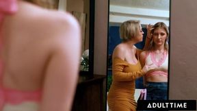 SWEETHEARTVIDEO - Busty MILF Gives The Babysitter She Hired A Special Pussy Licking Treatment