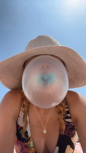 LOY00065 Blowing bubbles extremely up close at Public Beach