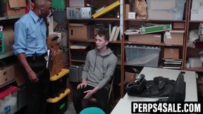 Curly twink bred by BBC for stealing condoms