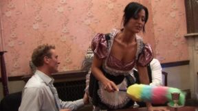 maid gets anally tag teamed