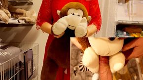 Risky Play in Furniture Store with a fluffy Teddy and a hard Cock :P